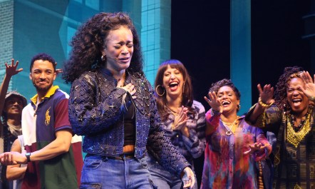 Maleah Joi Moon during the opening night curtain call for the new Alicia Keys Musical "Hell's Kitchen" on Broadway at The Shubert Theatre on April 20, 2024 in New York City.