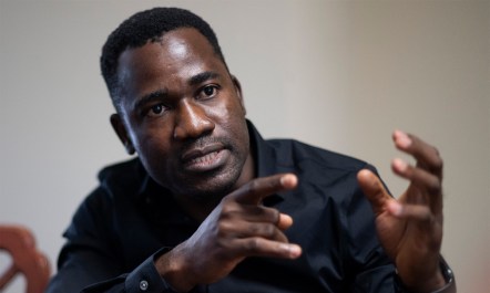 Daniel, a Haitian resident of Springfield, Ohio, speaks during an interview where he explained the growing tensions among the Haitian population of the town—especially after former U.S. President Donald Trump spread debunked, racist rumors about Haitian migrants during the presidential debate.