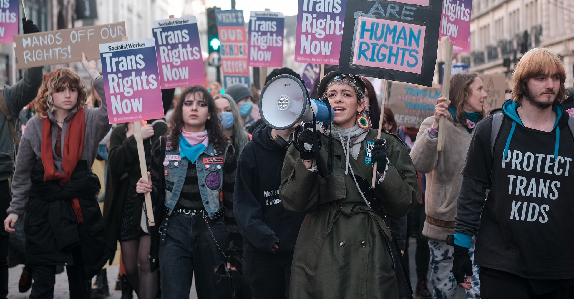 a protest for trans rights in the United Kingdom